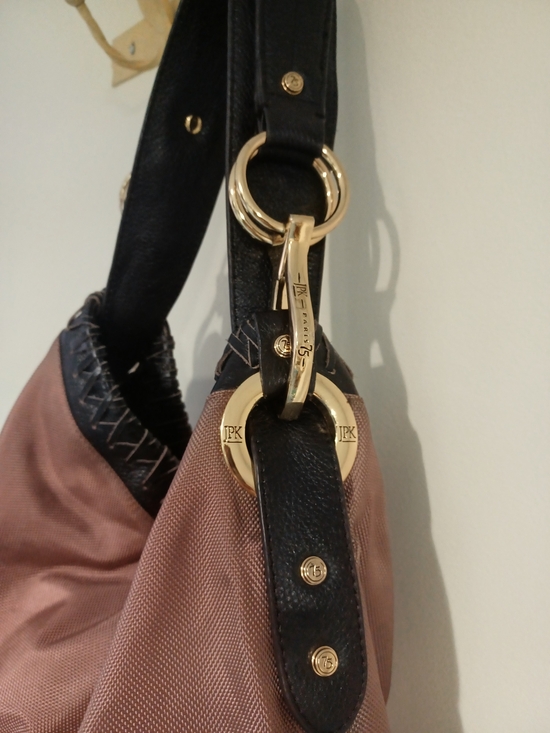 JPK Paris 75 Handbags - JPK Paris 75 Blush Brown Hobo with Dark Brown Leather Trim and Gold Hardware